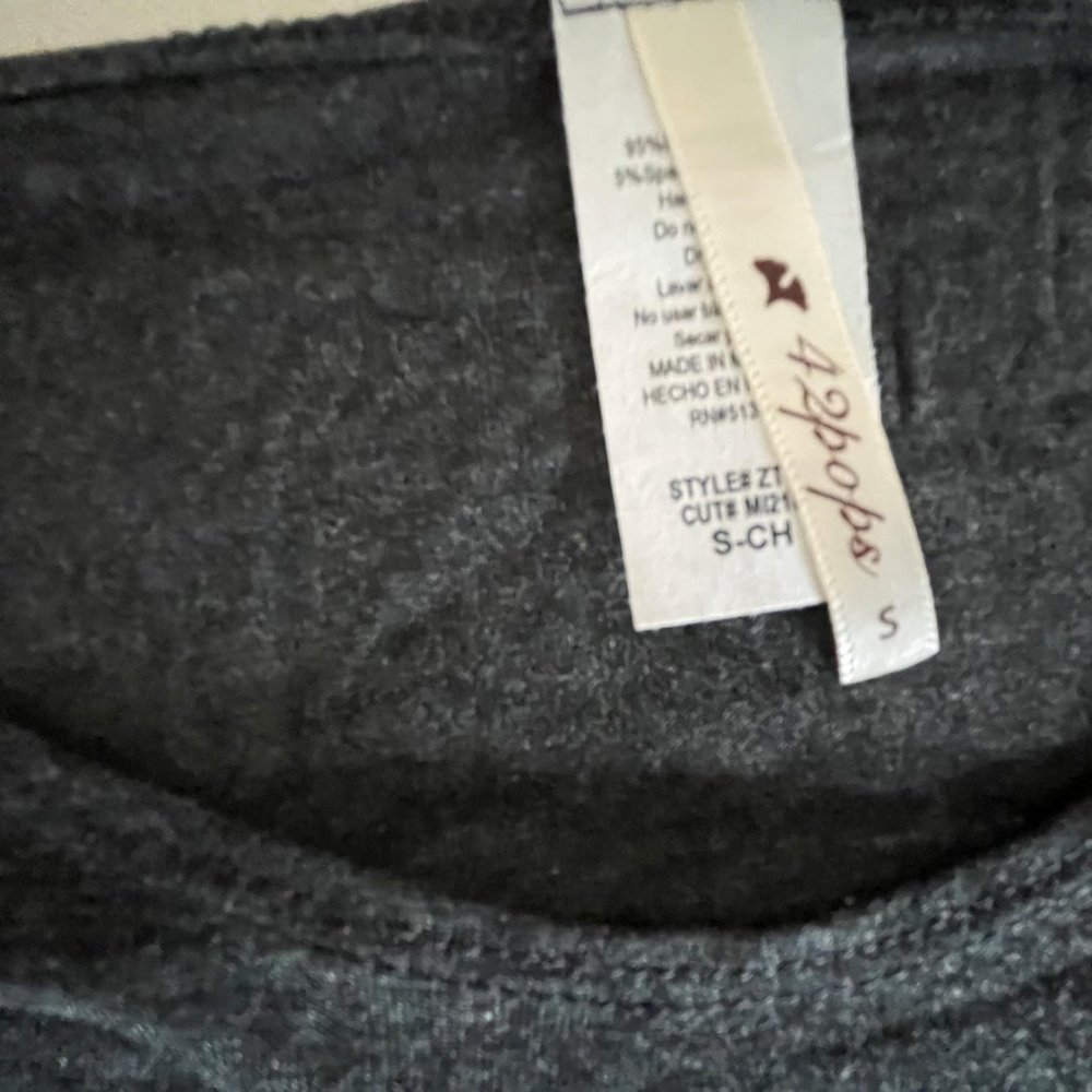 2 FOR $25 - Women's Heather Gray Casual Side Adjustable Snap Tunic Dress - NWT - Picture 8 of 9